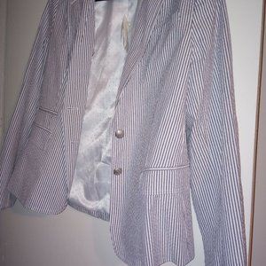 Seersucker Lined Banana Republic Blazer
